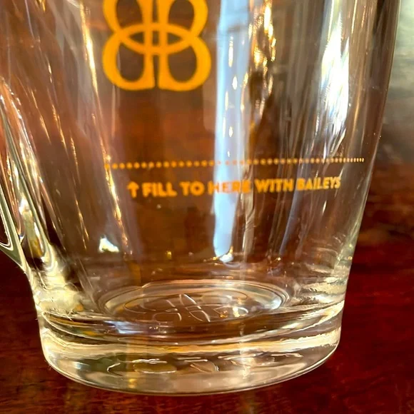 BAILEY'S Irish Cream Clear Glass Coffee Mugs x 2 - Picture 4 of 8